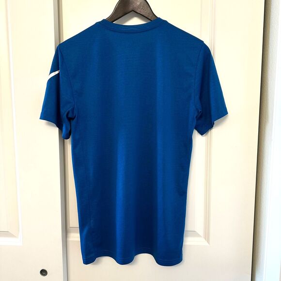 Nike Men's Athletic Cut Dri Fit Shirt Short Sleeves Tshirt Blue Tee Size S - Picture 3 of 9